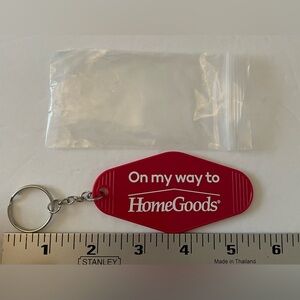 On My Way to Homegoods Plastic Motel Style Novelty Keychain Key Fob New